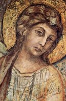 Detail of Madonna Enthroned with the Child; fresco by Cimabue.