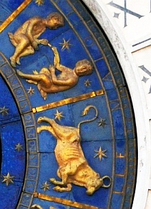 Venice Astrological Clock Detail: Gemini