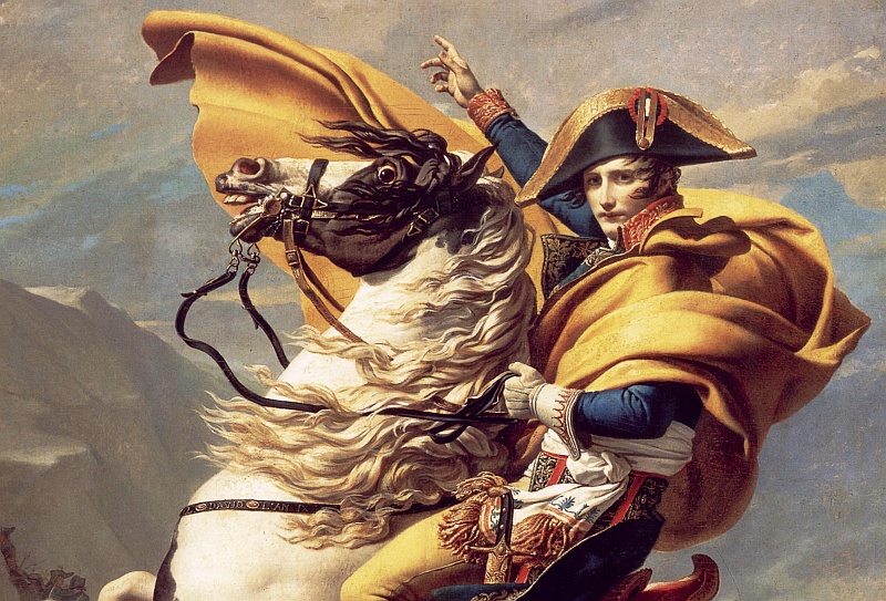 Elore Art: Detail of Napoleon Crossing the Alps by Jacques-Louis David