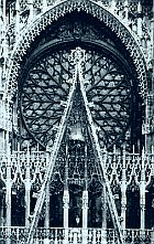 Earthlore Gothic Architecture: Exterior Rose window at Rouen cathedral, France