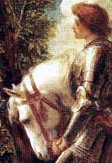 Earthlore Explorations - Irish Lore: - Detail of Galahad painting by Watts