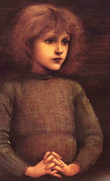 Elore Art: Edward Burne-Jones's Portrait of a Young Boy Detail