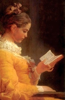 Elore Art: Painting of a Girl Reading