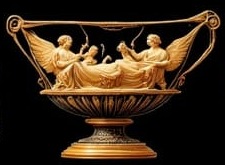 Illustration detail on an ancient greek vase
